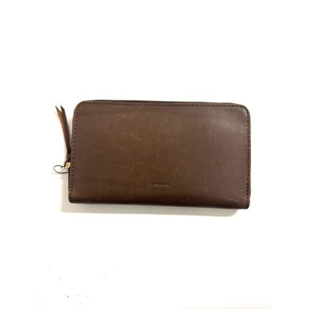 WP Standard Full Grain Leather Zip Around Wallet Chocolate Brown
